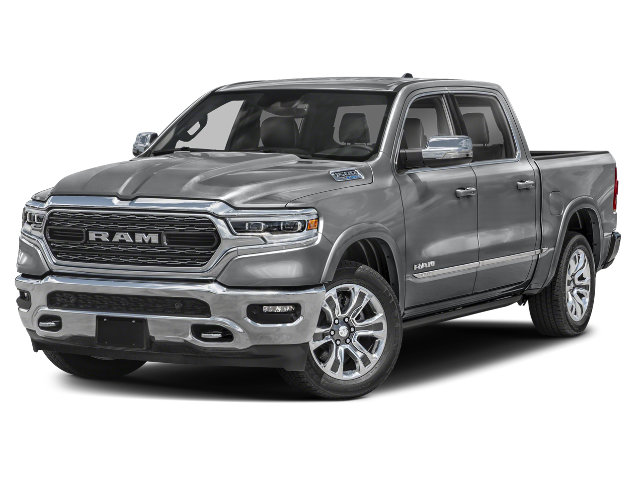 2024 RAM 1500 Limited in Billet Silver Metallic Clearcoat — front three-quarter view