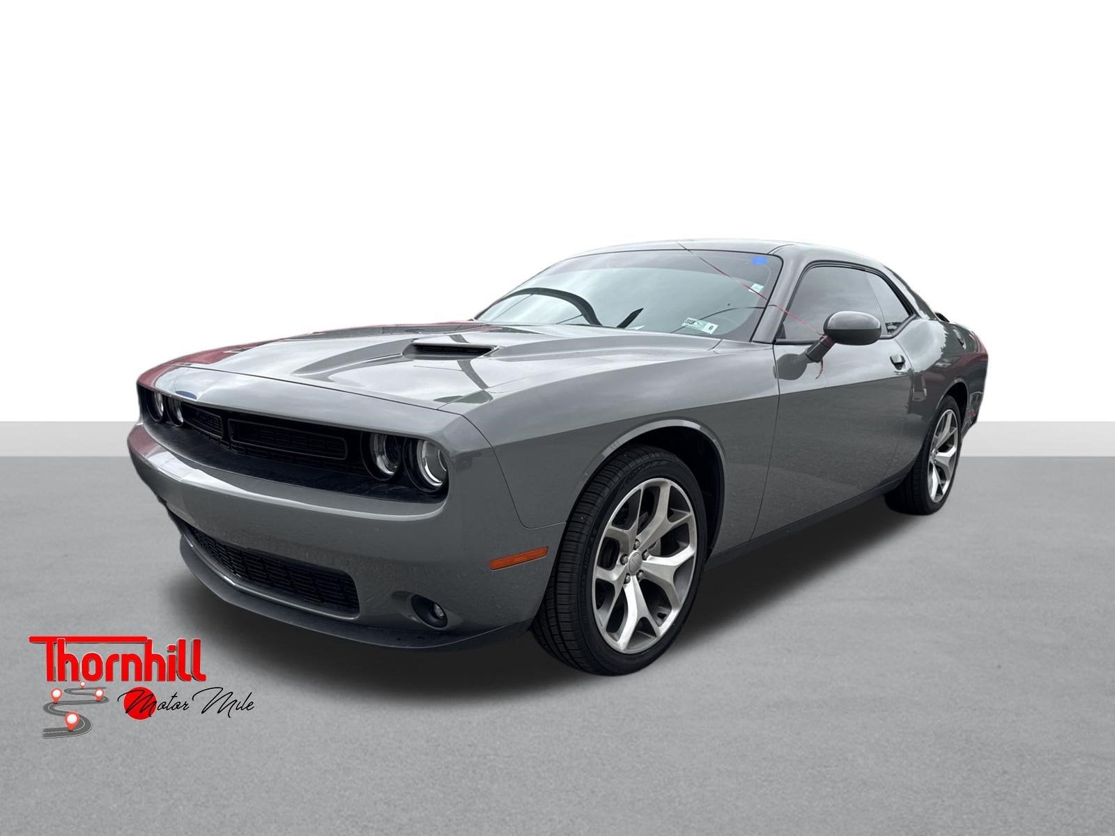 2023 Dodge Challenger SXT in Destroyer Gray Clearcoat — front three-quarter view
