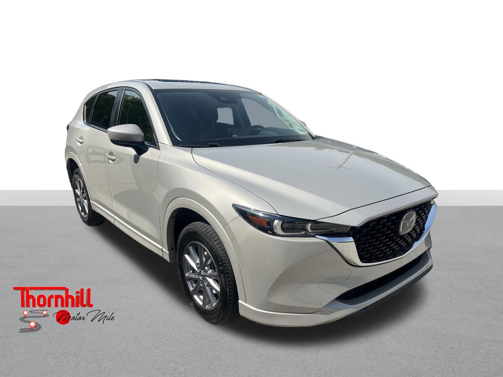2025 Mazda Mazda CX-5 2.5 S Preferred Package in Platinum Quartz Metallic — front three-quarter view