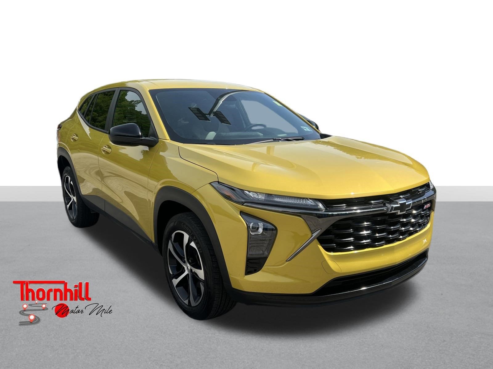 2024 Chevrolet Trax 1RS in Nitro Yellow Metallic — front three-quarter view